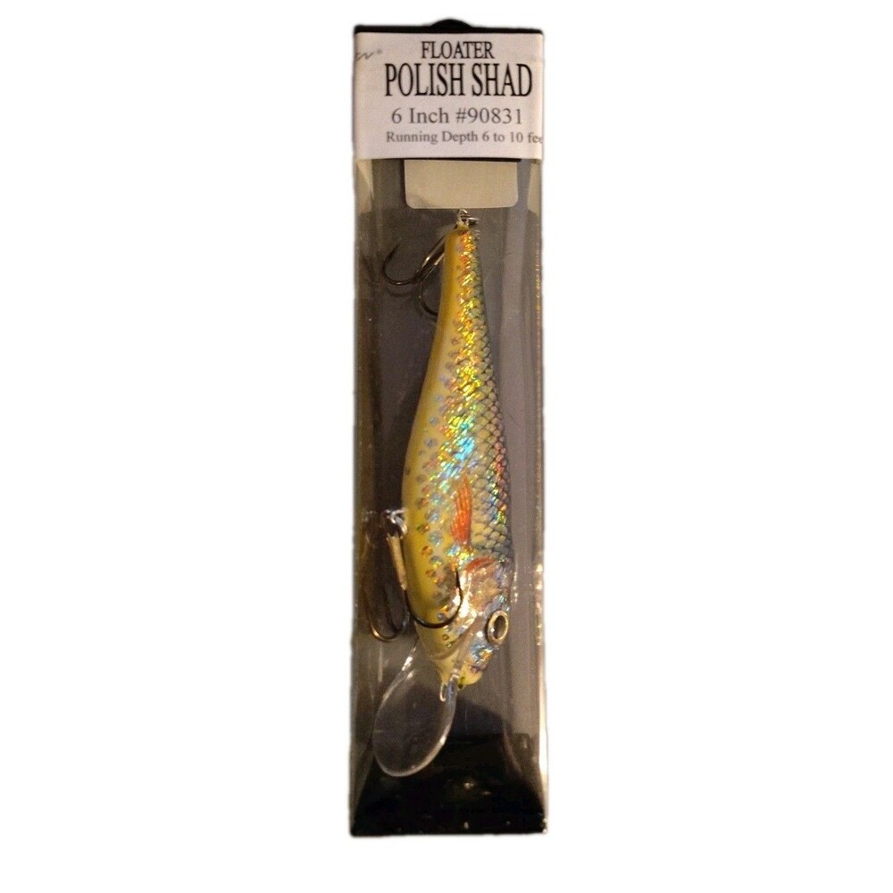 Vintage Gapen Floater Polish Shad 6 Inch Musky Lure Brand New